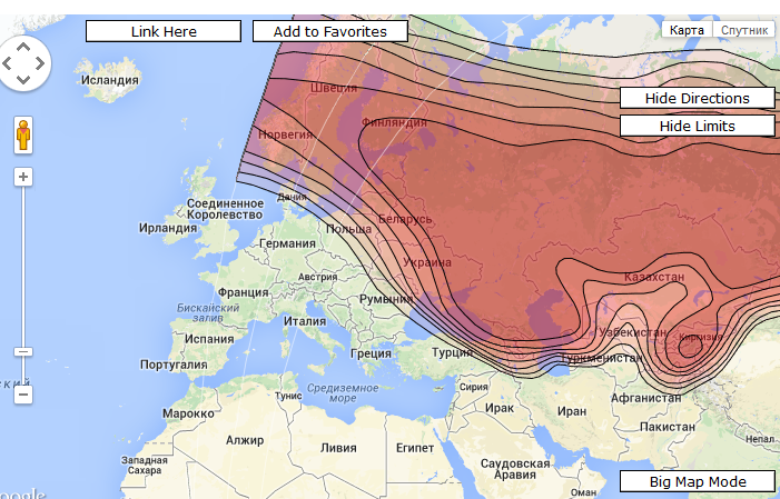 Спутник abs 2. Карта покрытия сигнала со спутника ABS-2 - 74.9°.