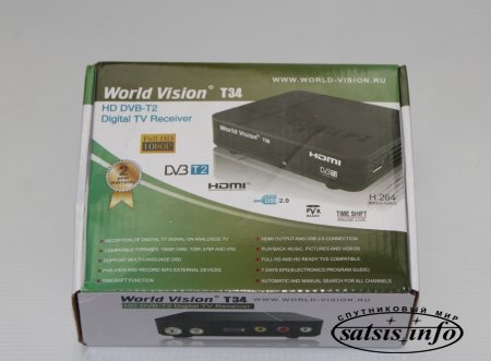 Обзор бюджетного эфирного DVB-T2 приёмника World Vision T34