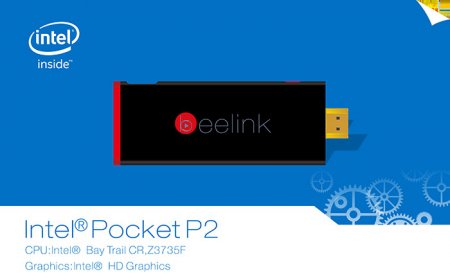 Beelink POCKET P2 Mini PC 2GB 32GB Intel Z3735F Quad Core Windows 10