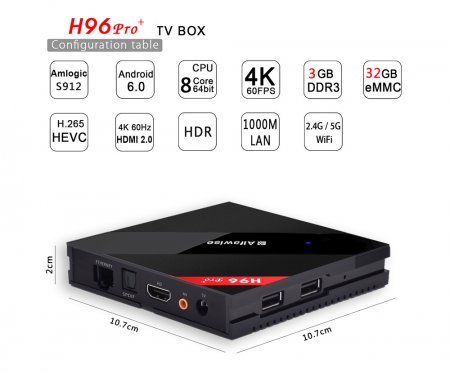 Ultra HD медиаплеер Alfawise H96 Pro+