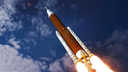 NASA успешно провело огневое испытание ракеты SLS для лунной миссии «Артемида 1»