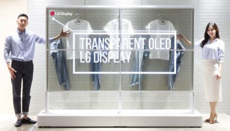 LG показала новые прозрачные дисплеи OLED для дома, офиса и магазинов